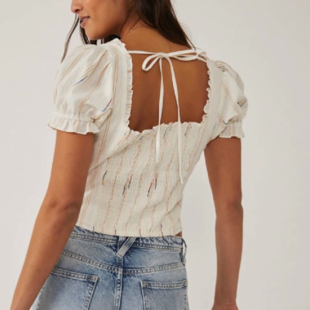 Free People Serotonin Corset women’s Top , white, NEW with Tags!!! Size XS - Picture 3 of 9